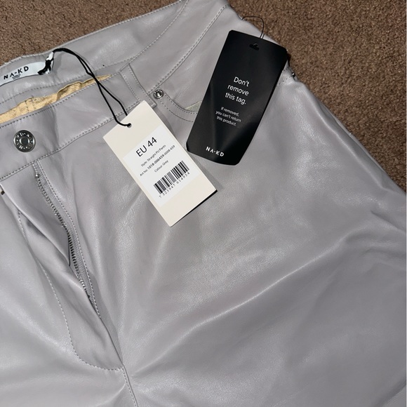 NAKD / NA-KD faux PU leather straight leg pants - Picture 5 of 5